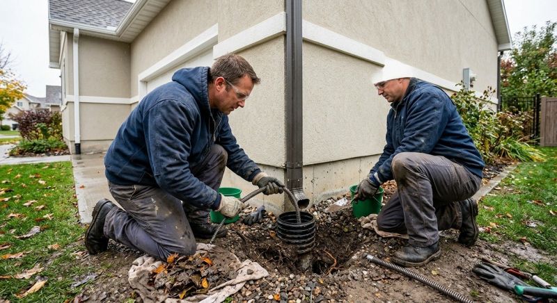 Downspout Snaking in Bergen County, NJ