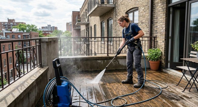 Balcony Power Washing Service